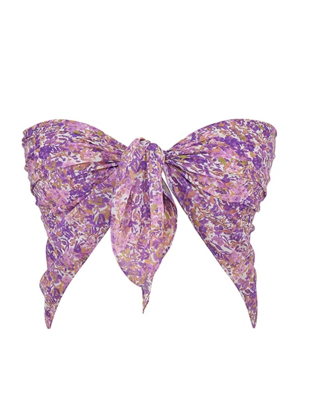 NWT House of CB Violet Floral Multi Use Scarf - Picture 3 of 3